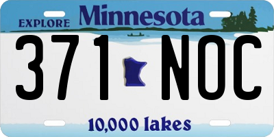 MN license plate 371NOC