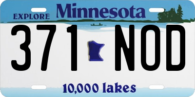 MN license plate 371NOD