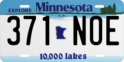 MN license plate 371NOE