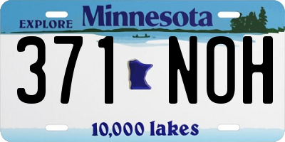MN license plate 371NOH