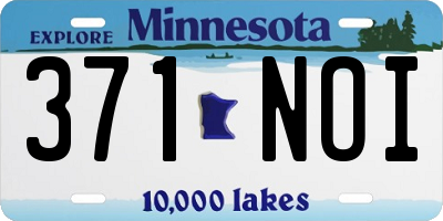 MN license plate 371NOI