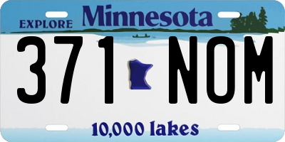 MN license plate 371NOM