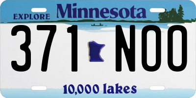 MN license plate 371NOO
