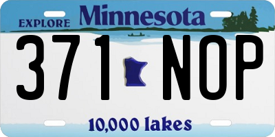 MN license plate 371NOP