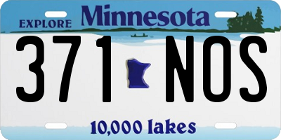 MN license plate 371NOS
