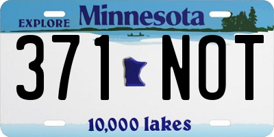 MN license plate 371NOT