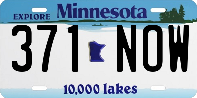 MN license plate 371NOW