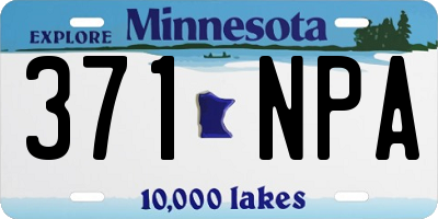 MN license plate 371NPA