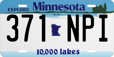 MN license plate 371NPI