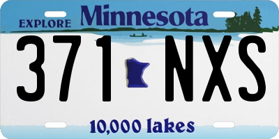 MN license plate 371NXS