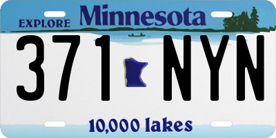 MN license plate 371NYN