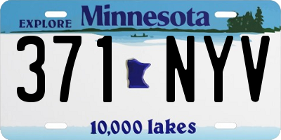 MN license plate 371NYV