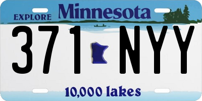 MN license plate 371NYY