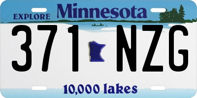 MN license plate 371NZG