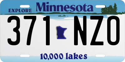 MN license plate 371NZO