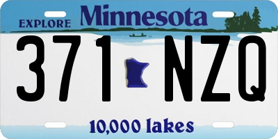 MN license plate 371NZQ