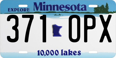 MN license plate 371OPX