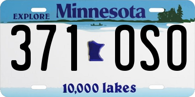 MN license plate 371OSO