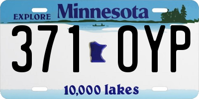 MN license plate 371OYP