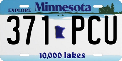 MN license plate 371PCU