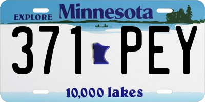 MN license plate 371PEY
