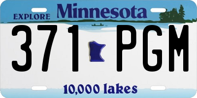 MN license plate 371PGM