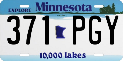MN license plate 371PGY