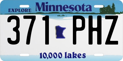 MN license plate 371PHZ
