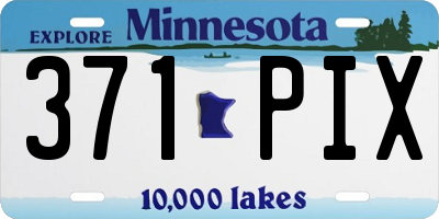 MN license plate 371PIX