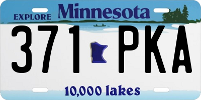 MN license plate 371PKA