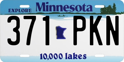 MN license plate 371PKN