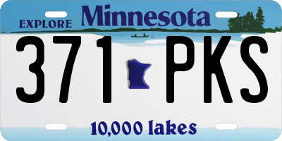 MN license plate 371PKS