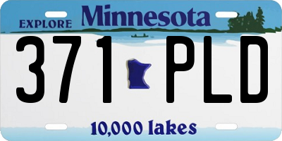 MN license plate 371PLD