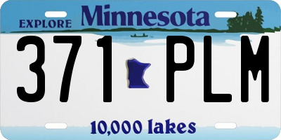 MN license plate 371PLM