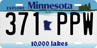 MN license plate 371PPW