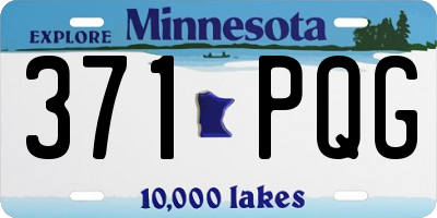 MN license plate 371PQG