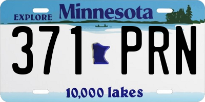 MN license plate 371PRN