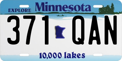 MN license plate 371QAN
