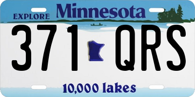 MN license plate 371QRS