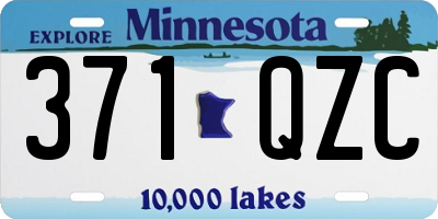 MN license plate 371QZC