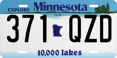 MN license plate 371QZD