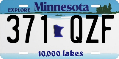 MN license plate 371QZF