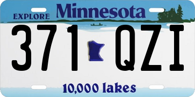 MN license plate 371QZI