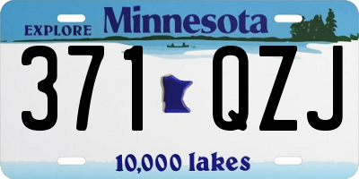 MN license plate 371QZJ