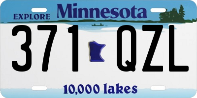 MN license plate 371QZL