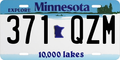 MN license plate 371QZM