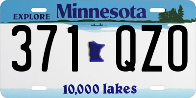 MN license plate 371QZO