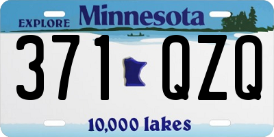 MN license plate 371QZQ