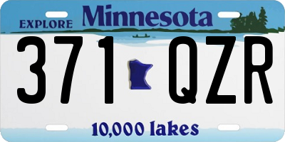 MN license plate 371QZR
