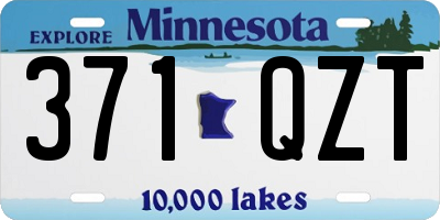MN license plate 371QZT